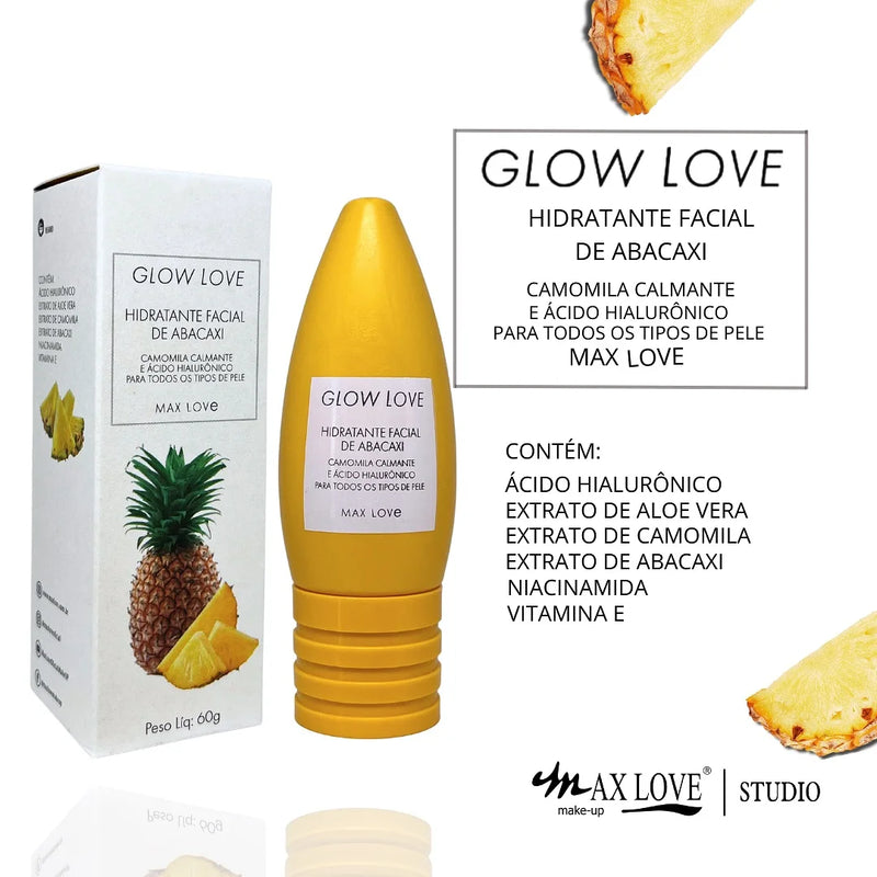 Kit Completo 5 itens Linha Glow Love Abacaxi Max Love