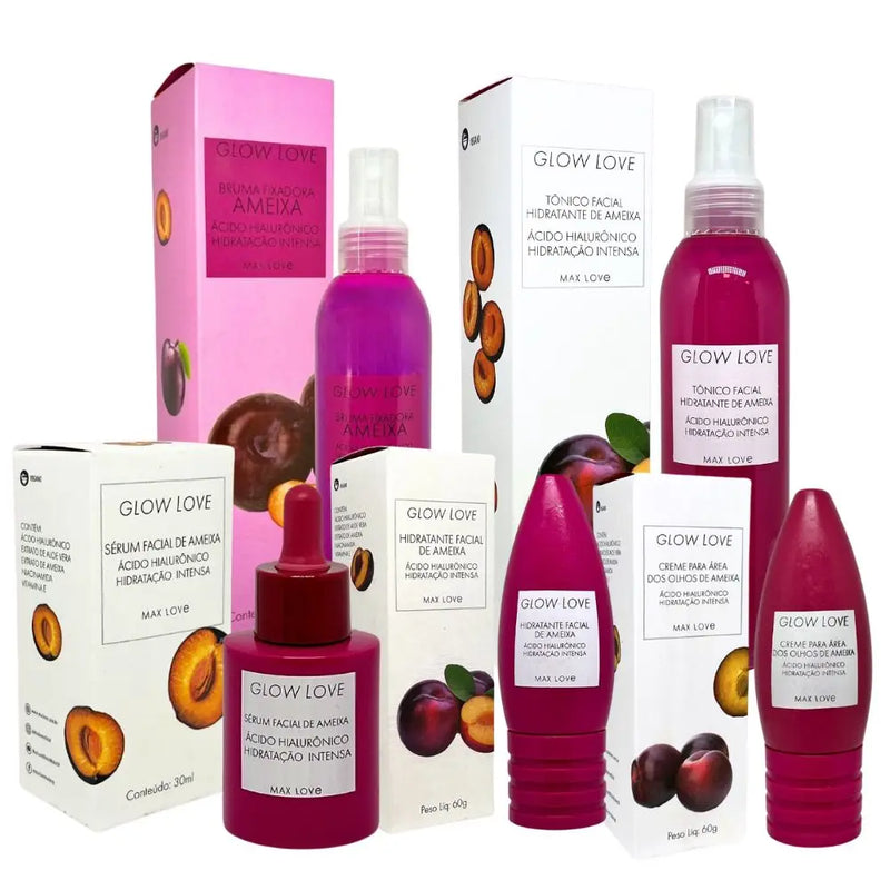 Kit Completo 5 itens Linha Glow Love Ameixa Max Love